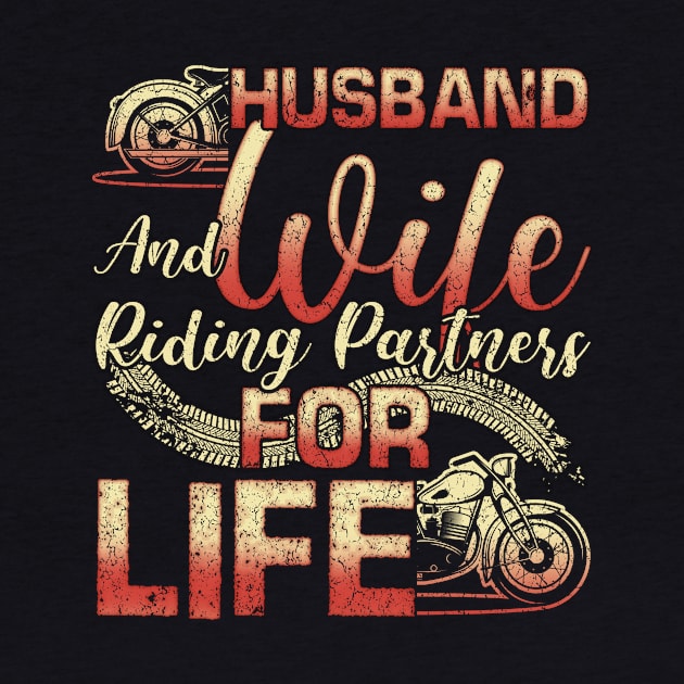 Husband & Wife Riding Partners For Life Motorcycle lover by Albatross